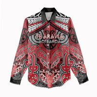 Aotearoa Iwi Te Arawa Personalised Women Casual Shirt Maori Kowhaiwhai Pattern LT19 - Polynesian Pride