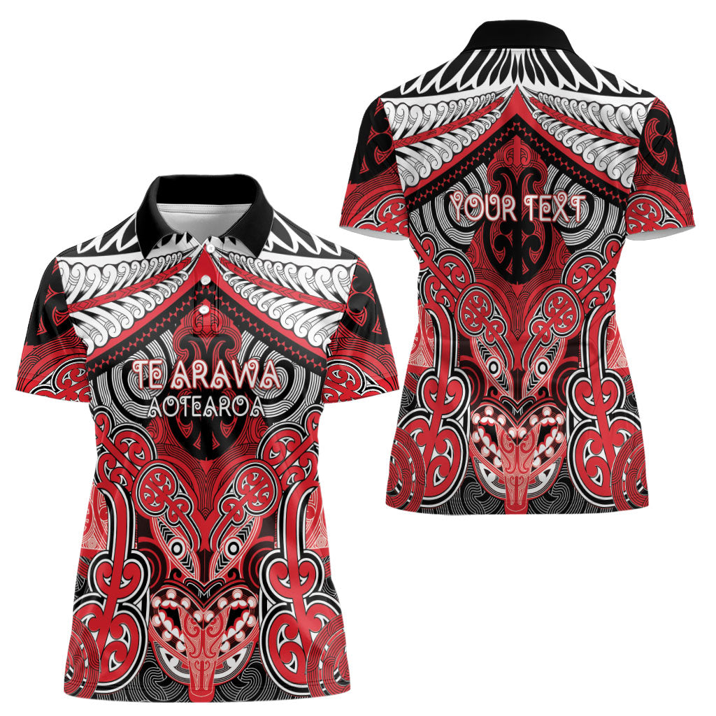 Aotearoa Iwi Te Arawa Personalised Women Polo Shirt Maori Kowhaiwhai Pattern LT19 - Polynesian Pride