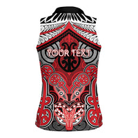 Aotearoa Iwi Te Arawa Personalised Women Sleeveless Polo Shirt Maori Kowhaiwhai Pattern LT19 - Polynesian Pride