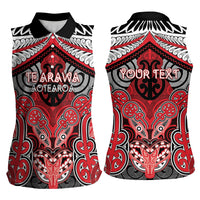 Aotearoa Iwi Te Arawa Personalised Women Sleeveless Polo Shirt Maori Kowhaiwhai Pattern LT19 - Polynesian Pride