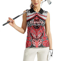 Aotearoa Iwi Te Arawa Personalised Women Sleeveless Polo Shirt Maori Kowhaiwhai Pattern LT19 - Polynesian Pride