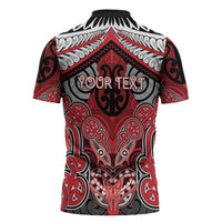 Aotearoa Iwi Te Arawa Personalised Zipper Polo Shirt Maori Kowhaiwhai Pattern LT19 - Polynesian Pride