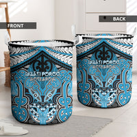 Aotearoa Iwi Ngati Porou Laundry Basket Maori Kowhaiwhai Pattern LT19 - Polynesian Pride