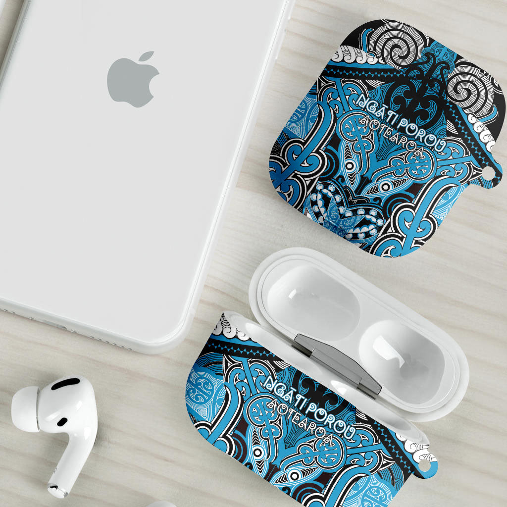 Aotearoa Iwi Ngati Porou AirPods Case Maori Kowhaiwhai Pattern LT19 - Polynesian Pride