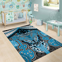 Aotearoa Iwi Ngati Porou Area Rug Maori Kowhaiwhai Pattern LT19 - Polynesian Pride
