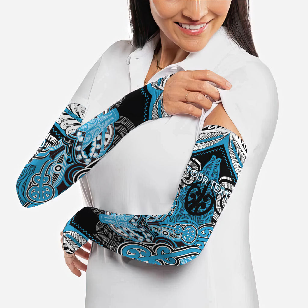 Aotearoa Iwi Ngati Porou Personalised Arm Sleeves Maori Kowhaiwhai Pattern LT19 - Polynesian Pride