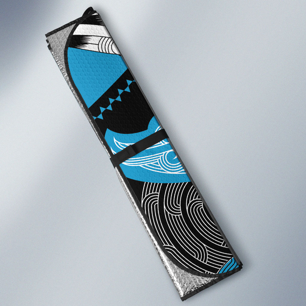 Aotearoa Iwi Ngati Porou Auto Sun Shade Maori Kowhaiwhai Pattern LT19 - Polynesian Pride