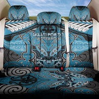 Aotearoa Iwi Ngati Porou Back Car Seat Cover Maori Kowhaiwhai Pattern LT19 One Size Blue - Polynesian Pride
