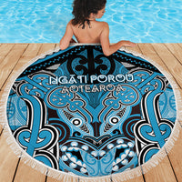 Aotearoa Iwi Ngati Porou Beach Blanket Maori Kowhaiwhai Pattern LT19 - Polynesian Pride