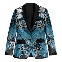 Aotearoa Iwi Ngati Porou Personalised Blazer Maori Kowhaiwhai Pattern LT19 Unisex Blue - Polynesian Pride