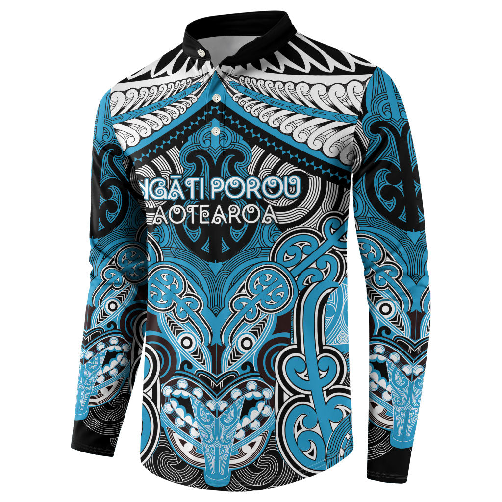Aotearoa Iwi Ngati Porou Personalised Button Sweatshirt Maori Kowhaiwhai Pattern LT19 - Polynesian Pride