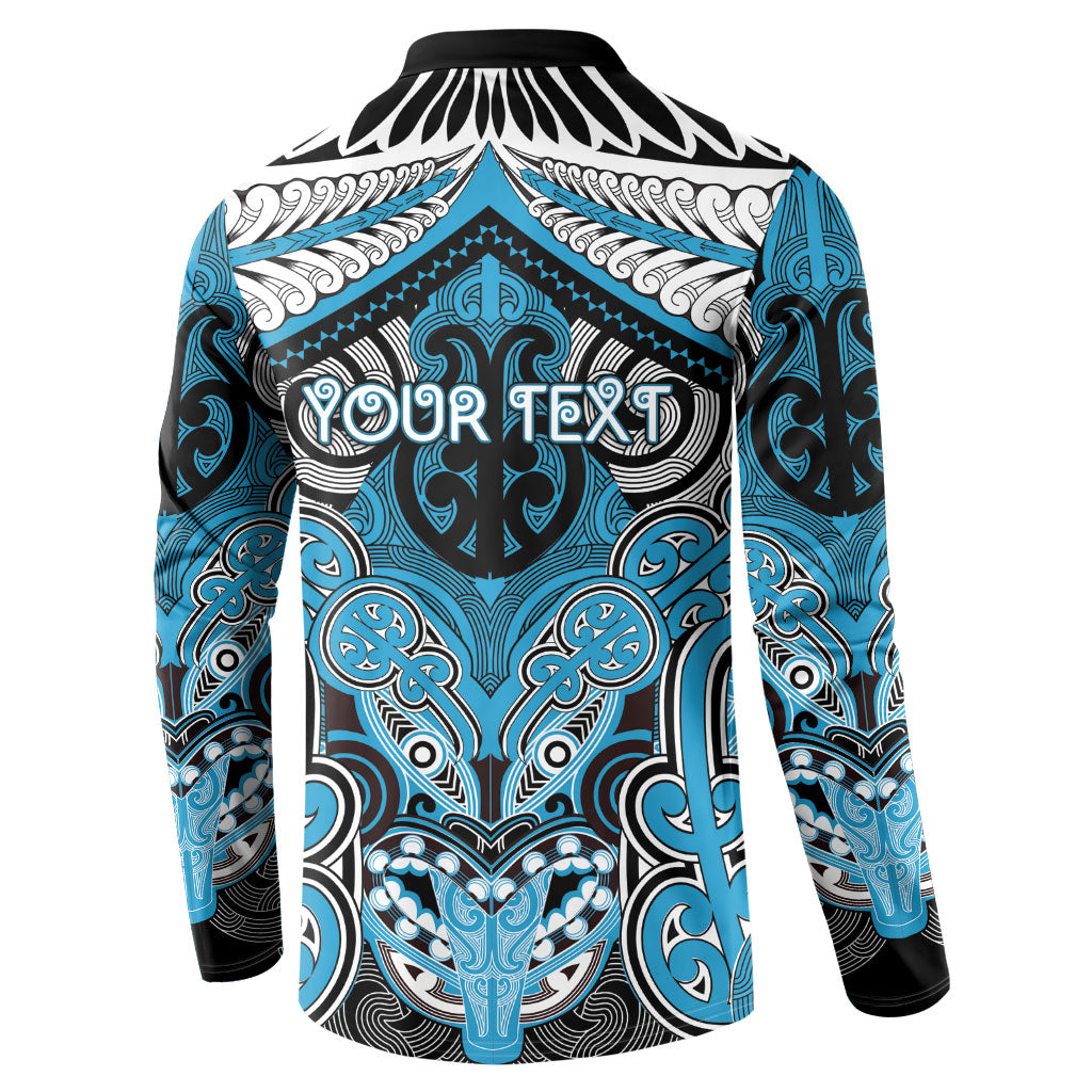 Aotearoa Iwi Ngati Porou Personalised Button Sweatshirt Maori Kowhaiwhai Pattern LT19 - Polynesian Pride