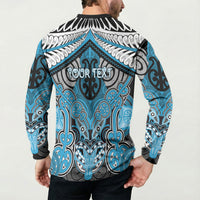 Aotearoa Iwi Ngati Porou Personalised Button Sweatshirt Maori Kowhaiwhai Pattern LT19 - Polynesian Pride