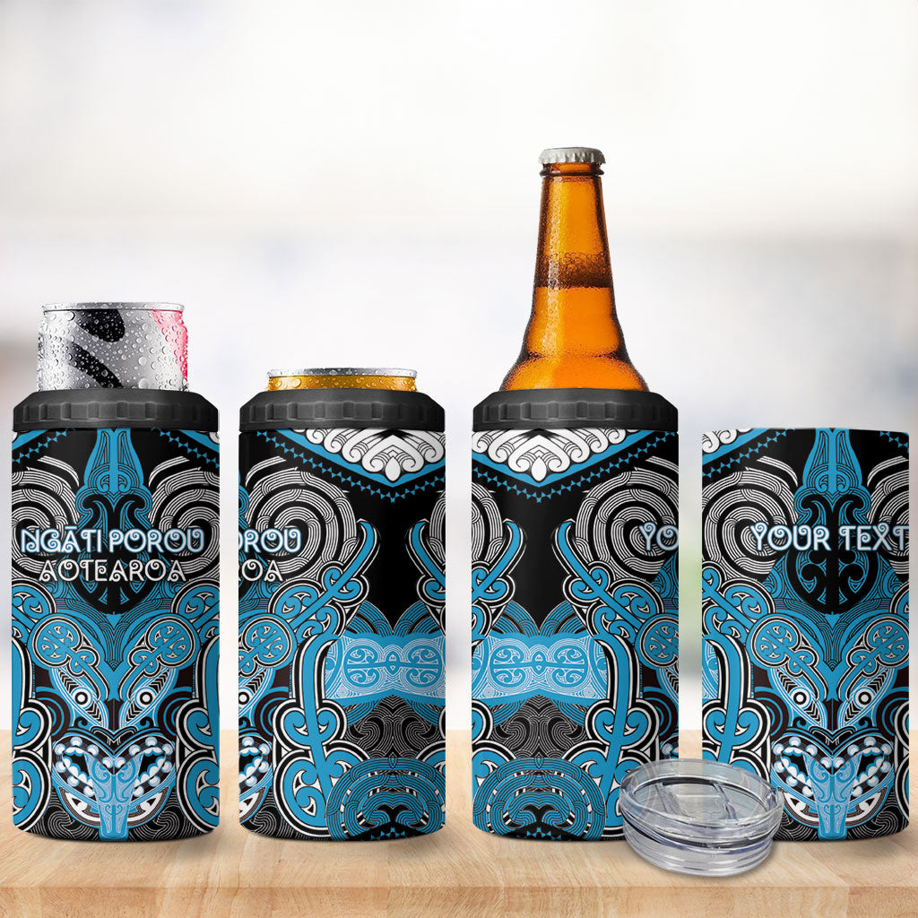 Aotearoa Iwi Ngati Porou Personalised 4 in 1 Can Cooler Tumbler Maori Kowhaiwhai Pattern LT19 - Polynesian Pride
