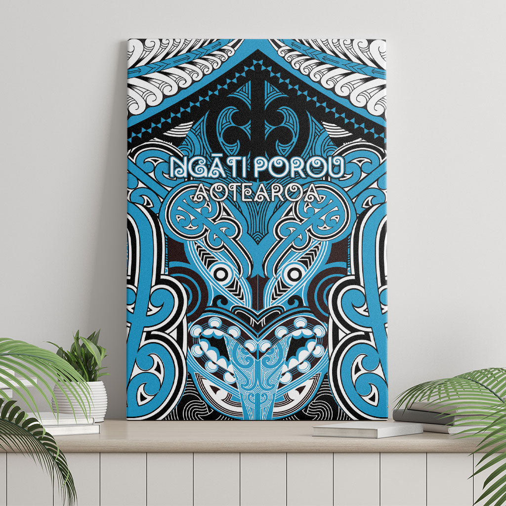 Aotearoa Iwi Ngati Porou Canvas Wall Art Maori Kowhaiwhai Pattern LT19 - Polynesian Pride