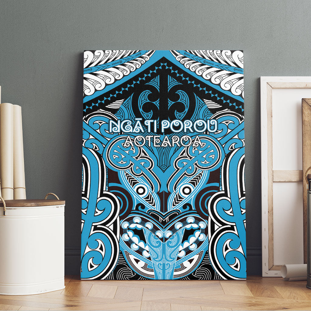 Aotearoa Iwi Ngati Porou Canvas Wall Art Maori Kowhaiwhai Pattern LT19 - Polynesian Pride