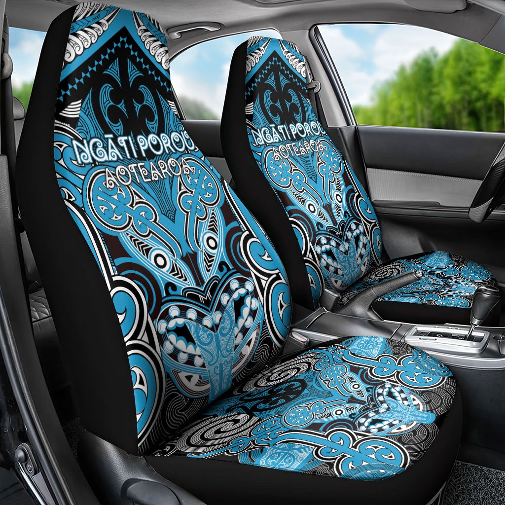 Aotearoa Iwi Ngati Porou Car Seat Cover Maori Kowhaiwhai Pattern LT19 - Polynesian Pride