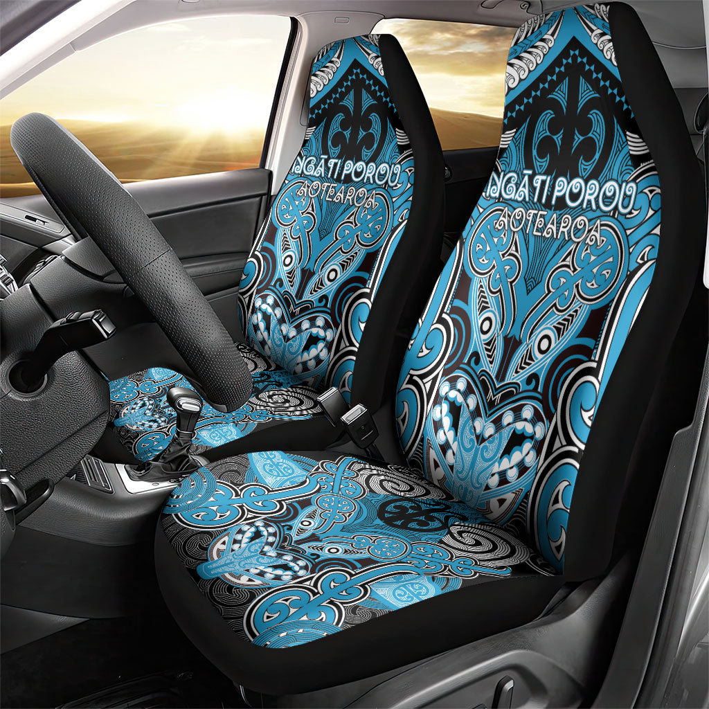 Aotearoa Iwi Ngati Porou Car Seat Cover Maori Kowhaiwhai Pattern LT19 - Polynesian Pride