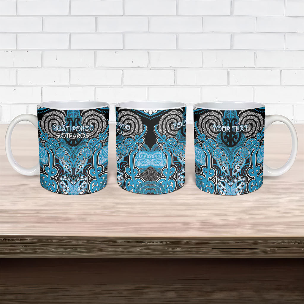 Aotearoa Iwi Ngati Porou Personalised Ceramic Mug Maori Kowhaiwhai Pattern LT19 - Polynesian Pride