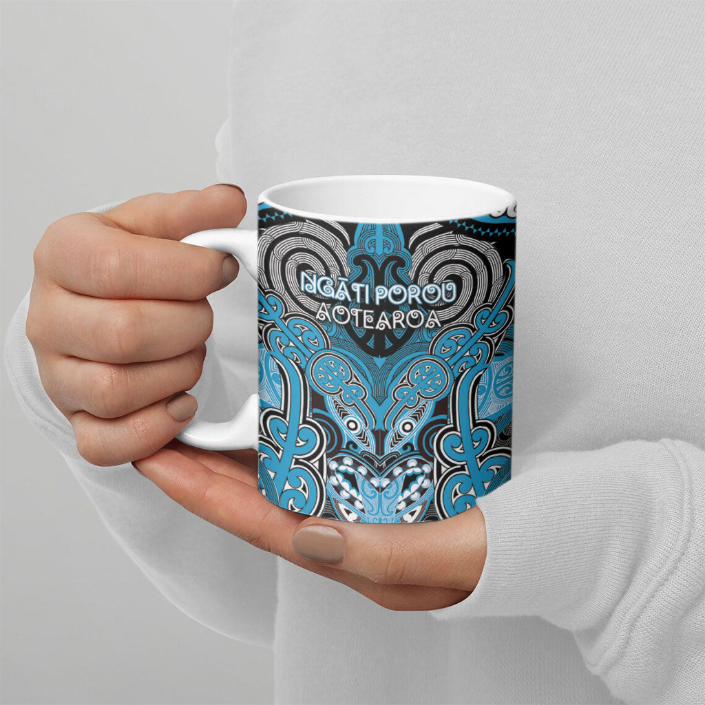 Aotearoa Iwi Ngati Porou Personalised Ceramic Mug Maori Kowhaiwhai Pattern LT19 - Polynesian Pride