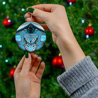 Aotearoa Iwi Ngati Porou Personalised Ceramic Ornament Maori Kowhaiwhai Pattern LT19 - Polynesian Pride