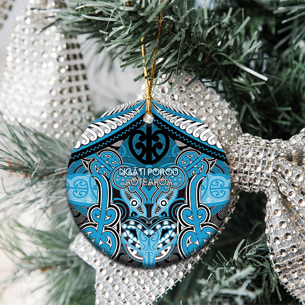 Aotearoa Iwi Ngati Porou Personalised Ceramic Ornament Maori Kowhaiwhai Pattern LT19 - Polynesian Pride