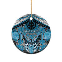 Aotearoa Iwi Ngati Porou Personalised Ceramic Ornament Maori Kowhaiwhai Pattern LT19 - Polynesian Pride