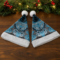 Aotearoa Iwi Ngati Porou Personalised Christmas Santa Hat Maori Kowhaiwhai Pattern LT19 - Polynesian Pride