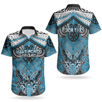 Aotearoa Iwi Ngati Porou Personalised Couples Matching Puletasi and Hawaiian Shirt Maori Kowhaiwhai Pattern LT19 - Polynesian Pride