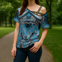 Aotearoa Iwi Ngati Porou Personalised Cross Shoulder Shirt Maori Kowhaiwhai Pattern LT19 - Polynesian Pride