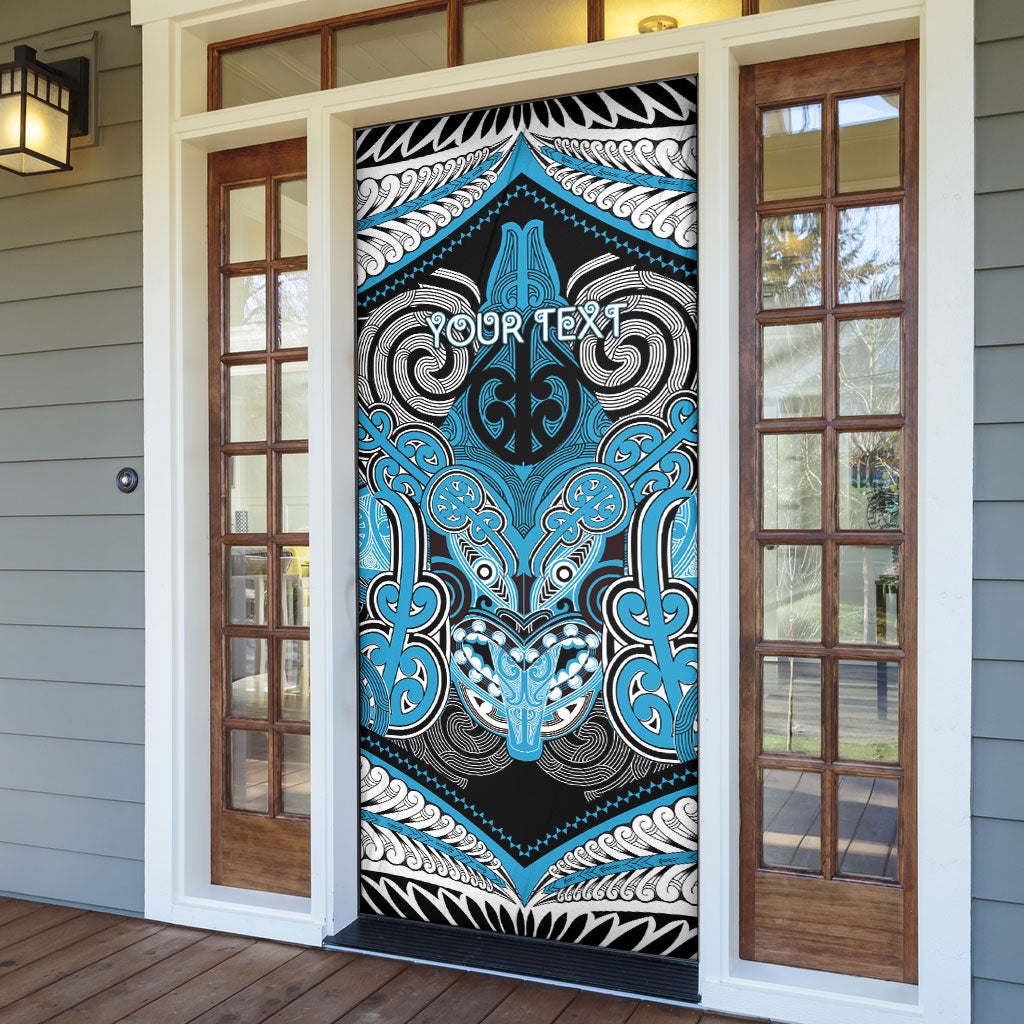 Aotearoa Iwi Ngati Porou Personalised Door Cover Maori Kowhaiwhai Pattern LT19 - Polynesian Pride