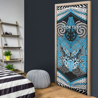 Aotearoa Iwi Ngati Porou Personalised Door Cover Maori Kowhaiwhai Pattern LT19 - Polynesian Pride