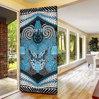 Aotearoa Iwi Ngati Porou Personalised Door Cover Maori Kowhaiwhai Pattern LT19 - Polynesian Pride
