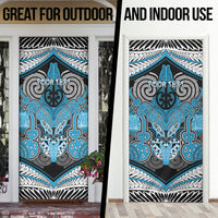 Aotearoa Iwi Ngati Porou Personalised Door Cover Maori Kowhaiwhai Pattern LT19 - Polynesian Pride