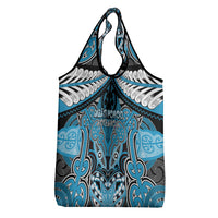 Aotearoa Iwi Ngati Porou Grocery Bag Maori Kowhaiwhai Pattern LT19 - Polynesian Pride