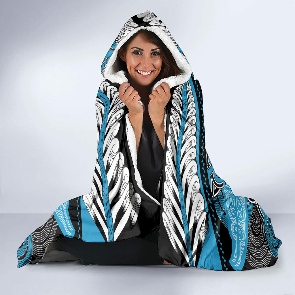Aotearoa Iwi Ngati Porou Hooded Blanket Maori Kowhaiwhai Pattern LT19 - Polynesian Pride