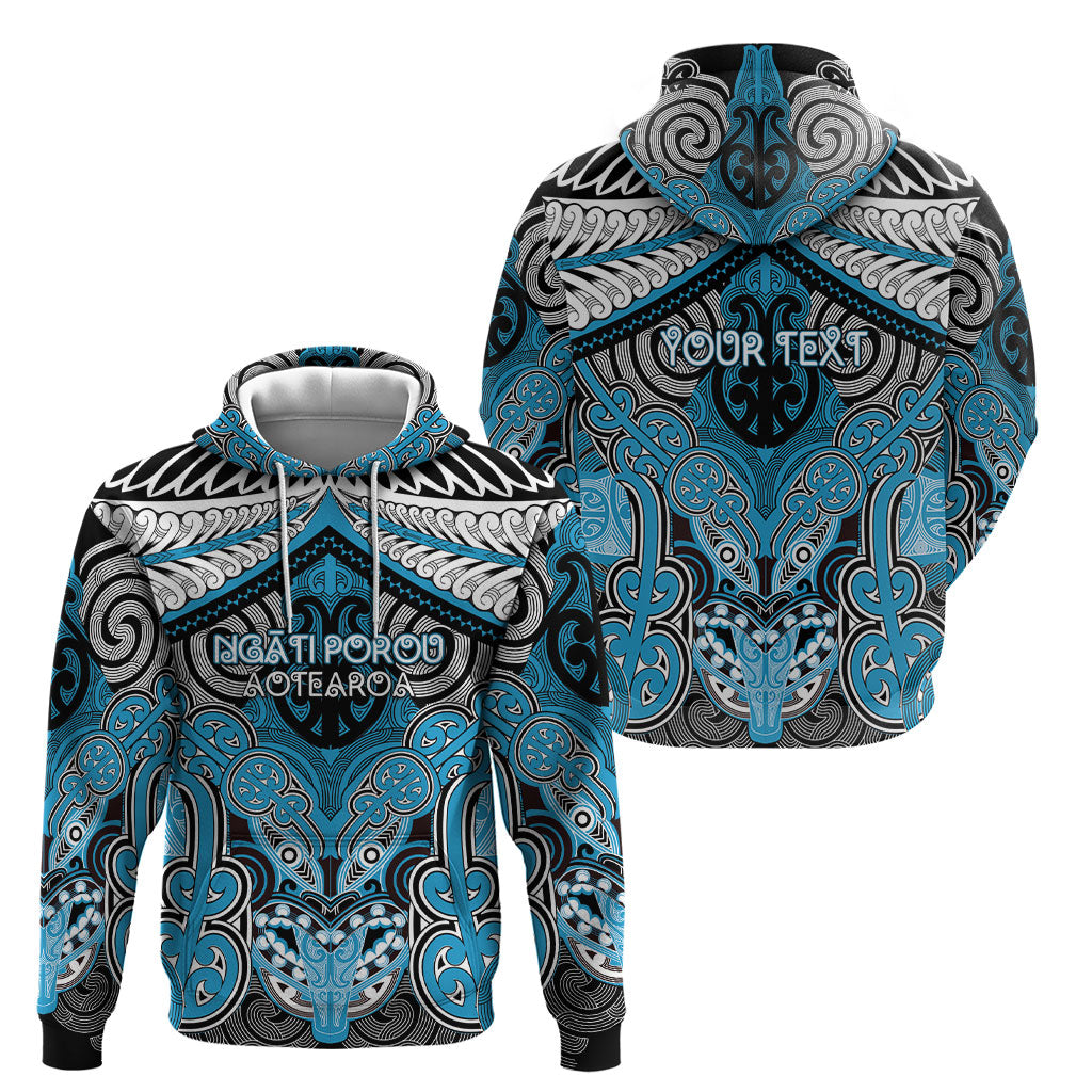 Aotearoa Iwi Ngati Porou Personalised Hoodie Maori Kowhaiwhai Pattern LT19 - Polynesian Pride