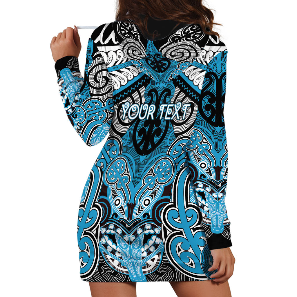 Aotearoa Iwi Ngati Porou Personalised Hoodie Dress Maori Kowhaiwhai Pattern LT19 - Polynesian Pride