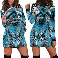 Aotearoa Iwi Ngati Porou Personalised Hoodie Dress Maori Kowhaiwhai Pattern LT19 - Polynesian Pride