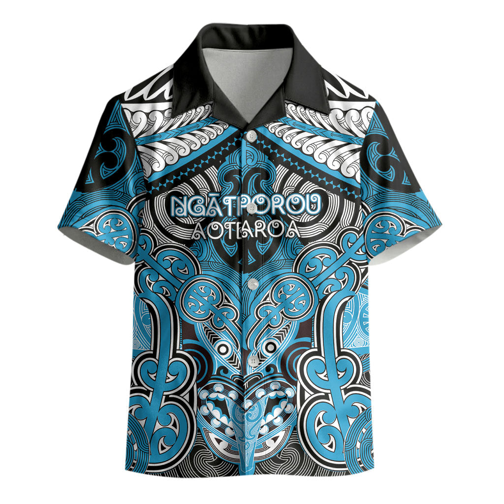 Aotearoa Iwi Ngati Porou Personalised Kid Hawaiian Shirt Maori Kowhaiwhai Pattern LT19 - Polynesian Pride