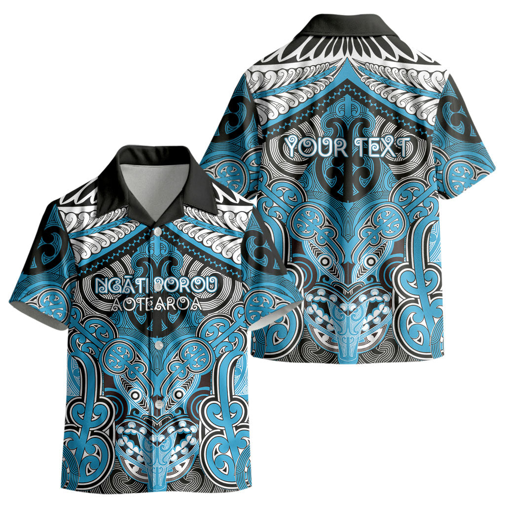 Aotearoa Iwi Ngati Porou Personalised Kid Hawaiian Shirt Maori Kowhaiwhai Pattern LT19 - Polynesian Pride