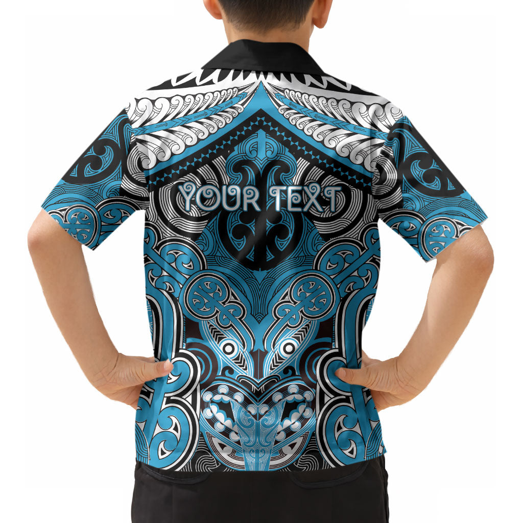 Aotearoa Iwi Ngati Porou Personalised Kid Hawaiian Shirt Maori Kowhaiwhai Pattern LT19 - Polynesian Pride