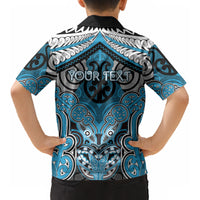 Aotearoa Iwi Ngati Porou Personalised Kid Hawaiian Shirt Maori Kowhaiwhai Pattern LT19 - Polynesian Pride