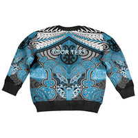 Aotearoa Iwi Ngati Porou Personalised Kid Ugly Christmas Sweater Maori Kowhaiwhai Pattern LT19 - Polynesian Pride