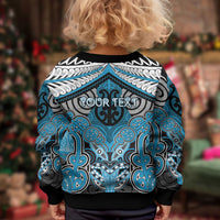 Aotearoa Iwi Ngati Porou Personalised Kid Ugly Christmas Sweater Maori Kowhaiwhai Pattern LT19 - Polynesian Pride
