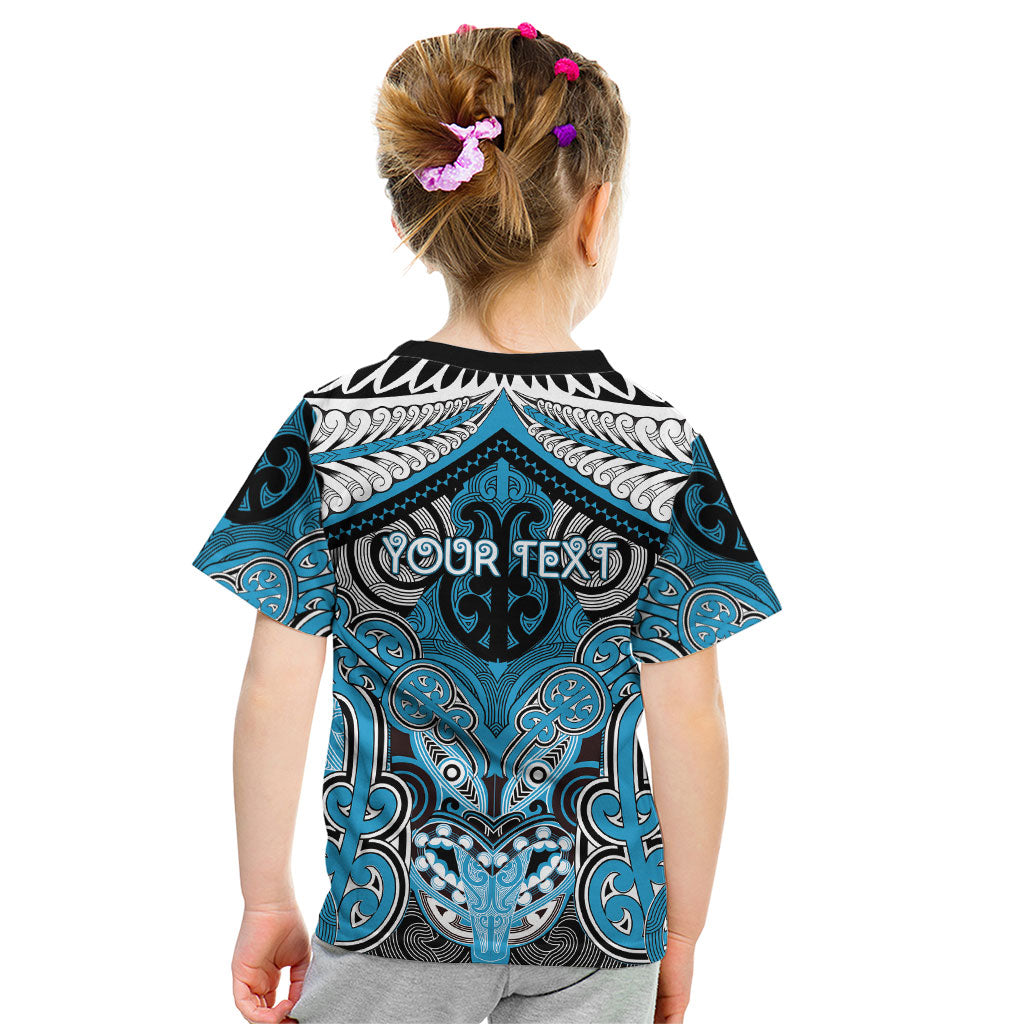 Aotearoa Iwi Ngati Porou Personalised Kid T Shirt Maori Kowhaiwhai Pattern LT19 - Polynesian Pride