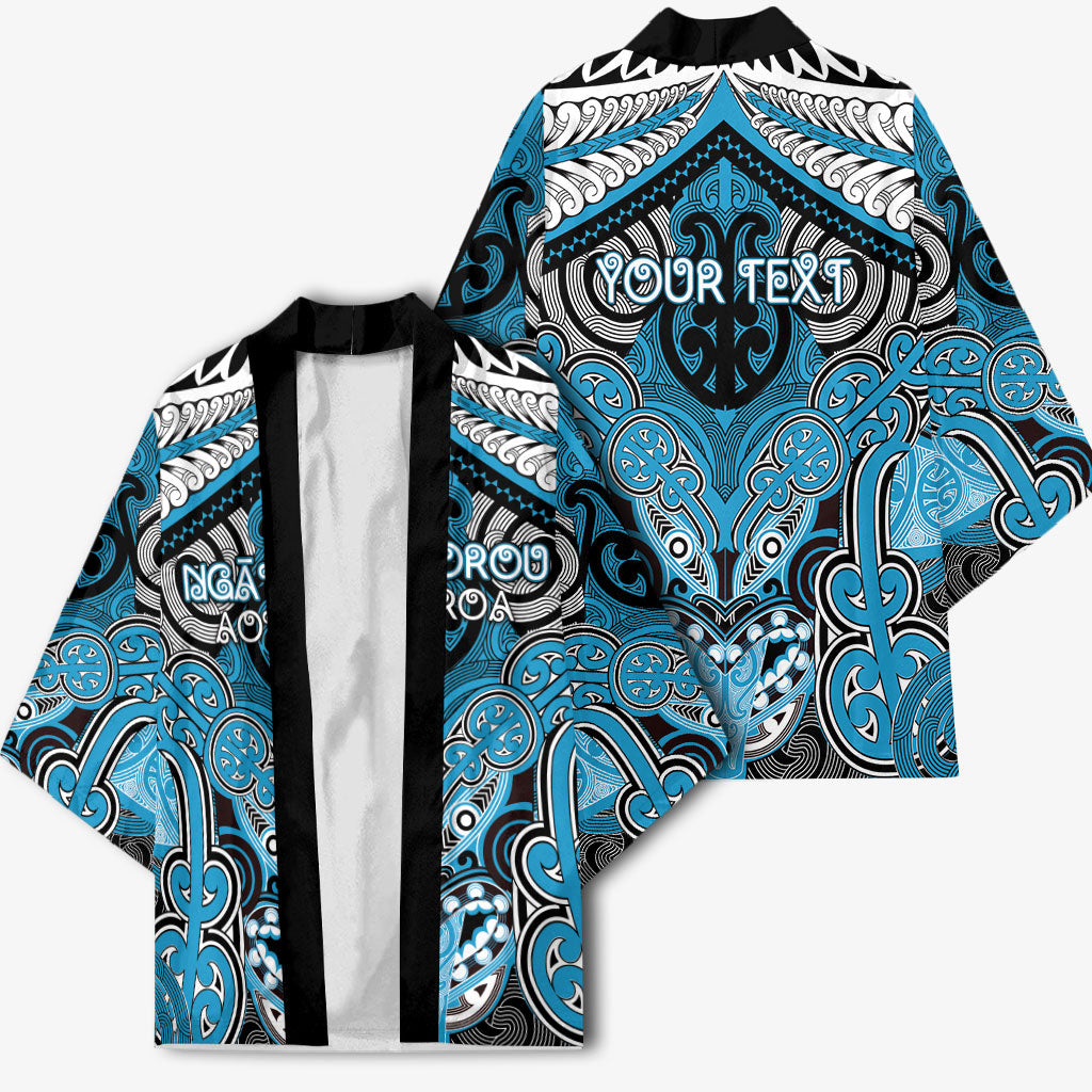 Aotearoa Iwi Ngati Porou Personalised Kimono Maori Kowhaiwhai Pattern LT19 - Polynesian Pride