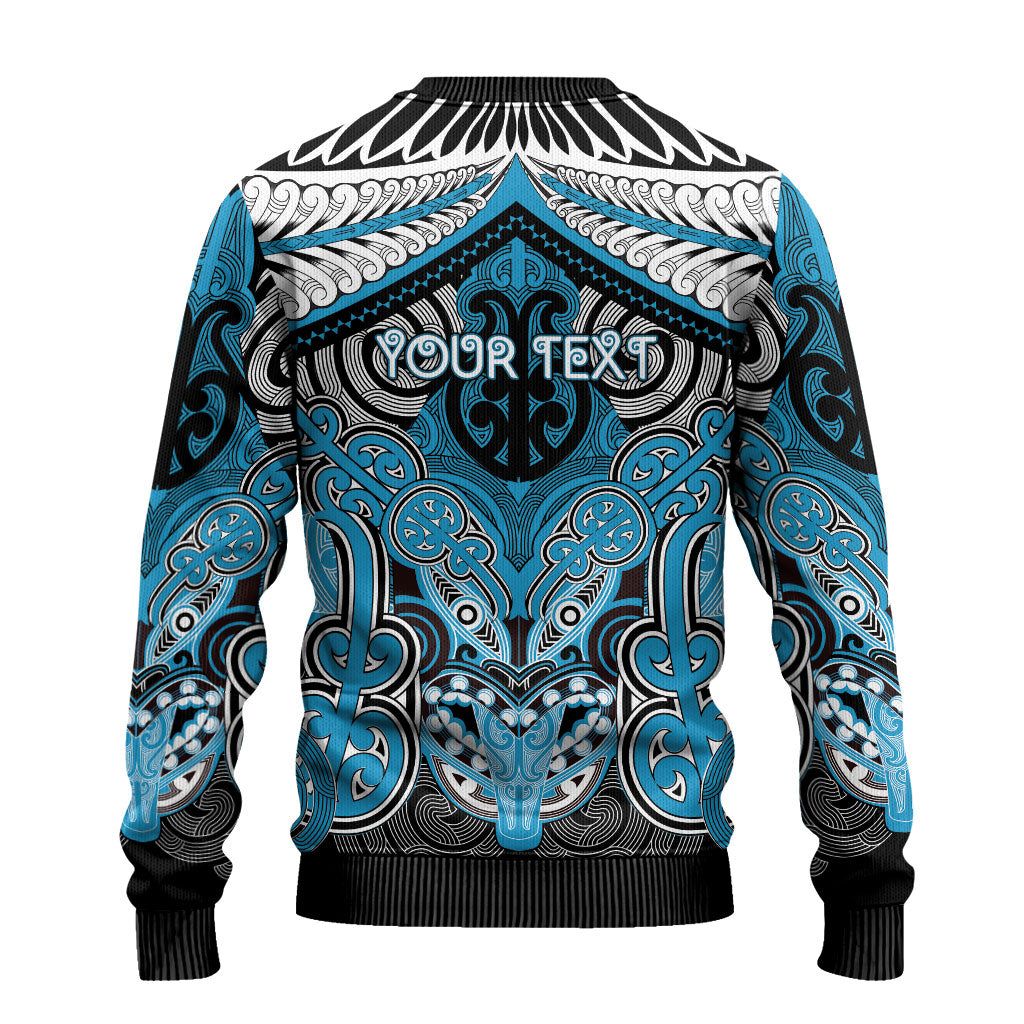 Aotearoa Iwi Ngati Porou Personalised Ugly Christmas Sweater Maori Kowhaiwhai Pattern LT19 - Polynesian Pride