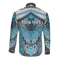 Aotearoa Iwi Ngati Porou Personalised Long Sleeve Button Shirt Maori Kowhaiwhai Pattern LT19 - Polynesian Pride