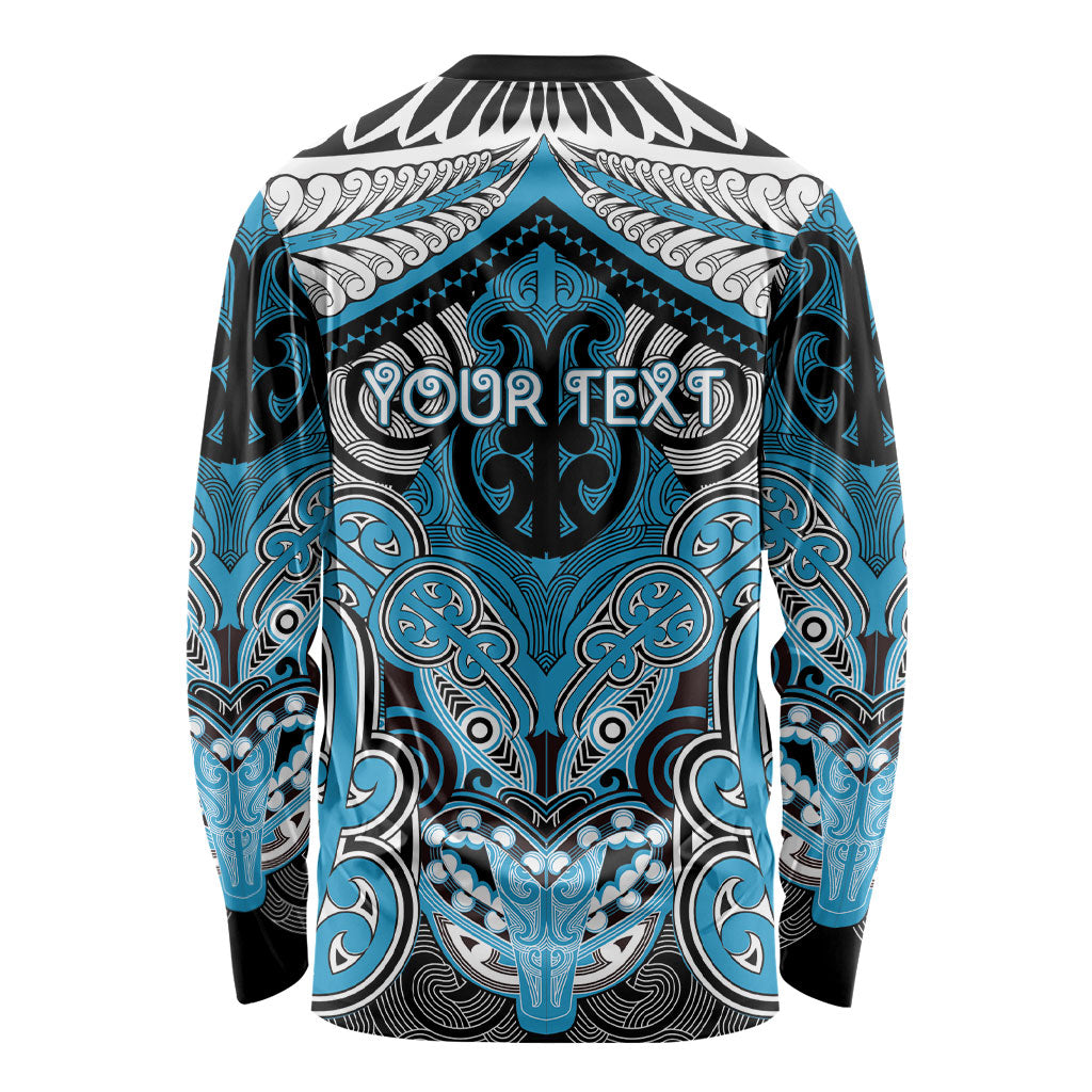 Aotearoa Iwi Ngati Porou Personalised Long Sleeve Shirt Maori Kowhaiwhai Pattern LT19 - Polynesian Pride